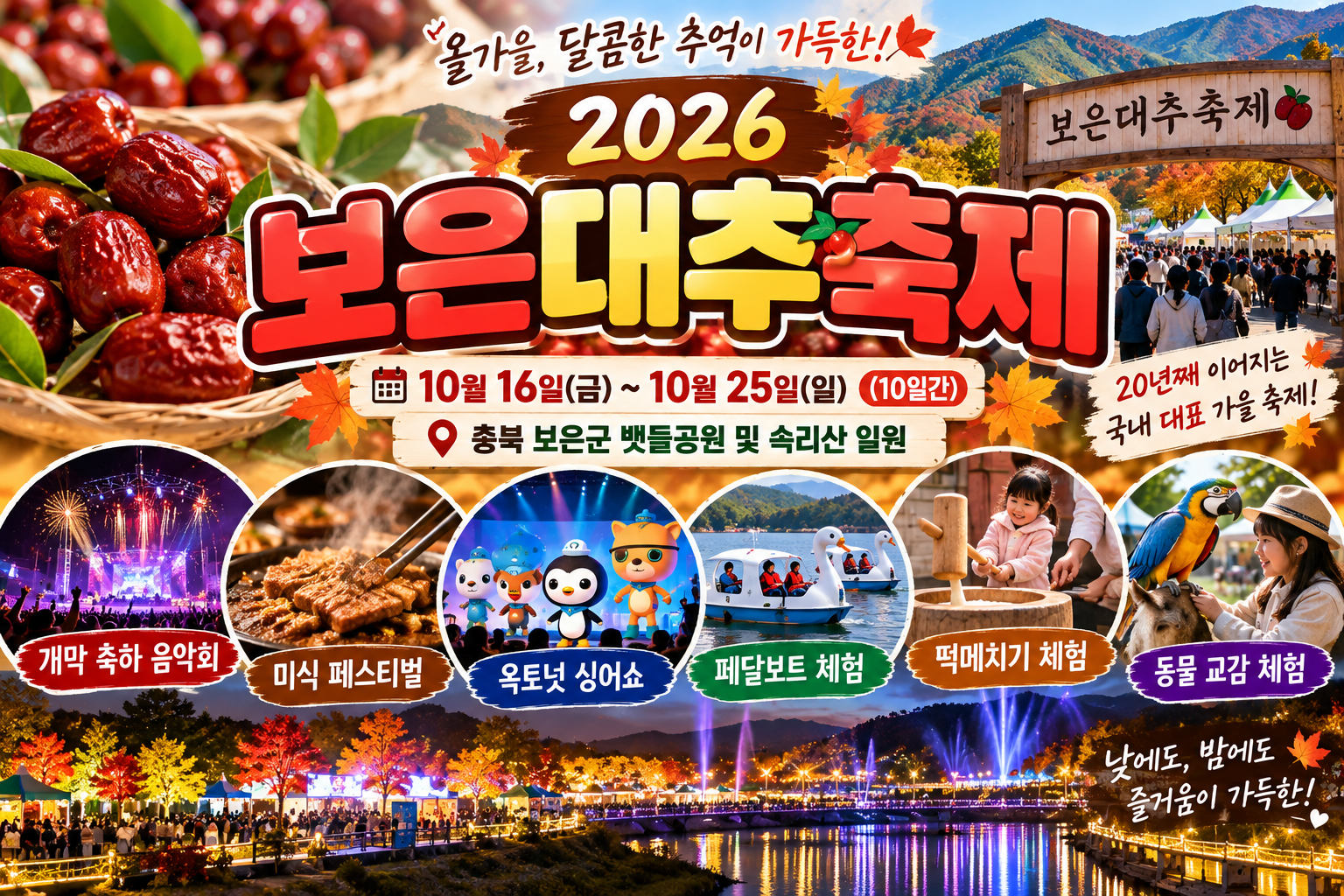 2026 보은대추축제 일정부터 프로그램까지 완벽 가이드
